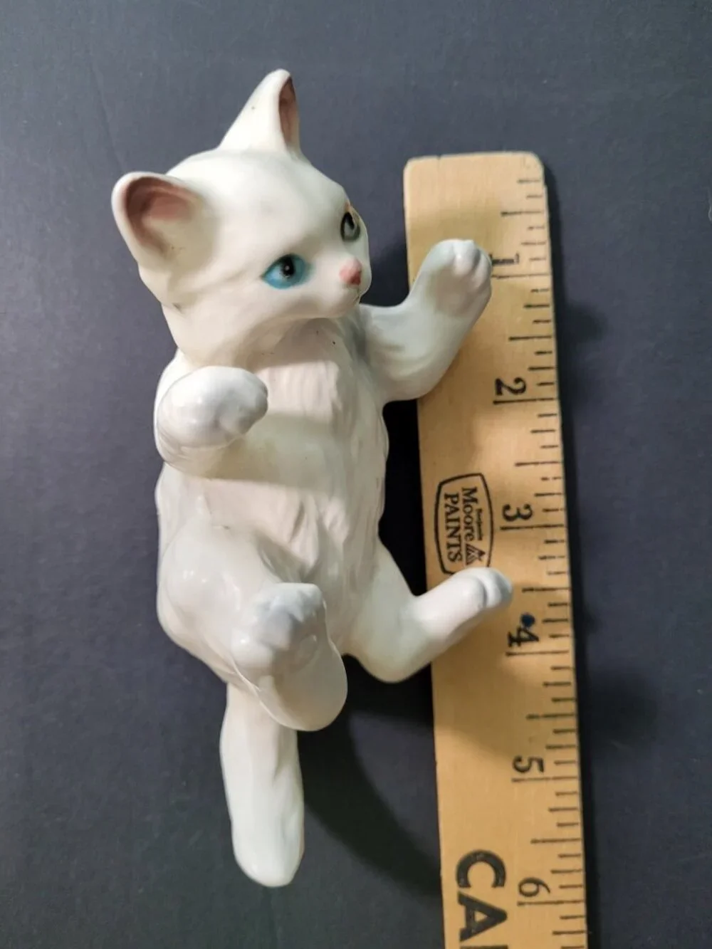 Set 3‎ Vintage Lefton Fluffy White Persian Kitten Cat Figurines Japan Porcelain